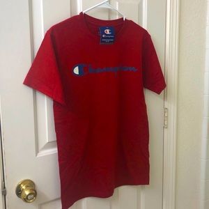 Mens red champion t shirt
